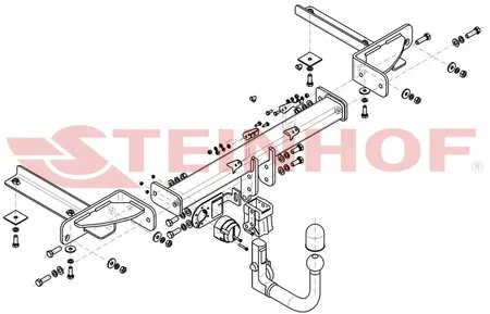 Фаркоп Steinhof для Opel Astra J GTC 2010-2016 Арт.O-104 O-104 в Пермь
