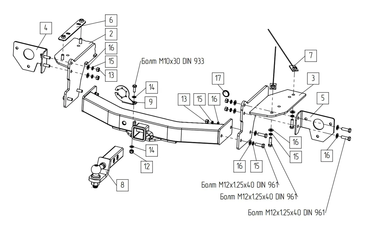 Фаркоп TowRus для GAC GS8 2021- Арт. 109182 109182 в Пермь Фаркоп TowRus для GAC GS8 2021- Арт. 109182 109182 в Пермь