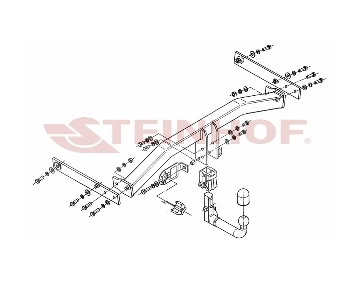 Фаркоп Steinhof для Volkswagen Tiguan 2007-2015 V-129 в Пермь