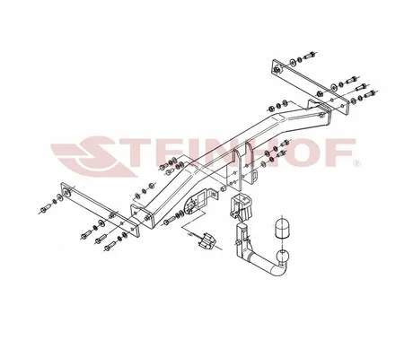 Фаркоп Steinhof для Volkswagen Tiguan 2007-2015 V-129 в Пермь