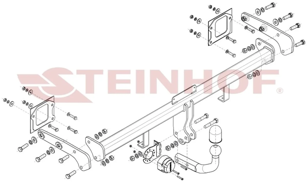 Фаркоп Steinhof для Hyundai Bayon 2021- Арт. H-225 H-225 в Пермь Фаркоп Steinhof для Hyundai Bayon 2021- Арт. H-225 H-225 в Пермь