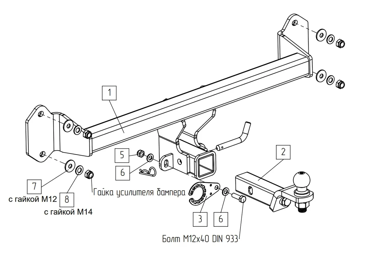 Фаркоп TowRus для BMW iX1 2022-  049113 в Пермь