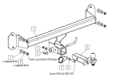 Фаркоп TowRus для BMW iX1 2022-  049113 в Пермь