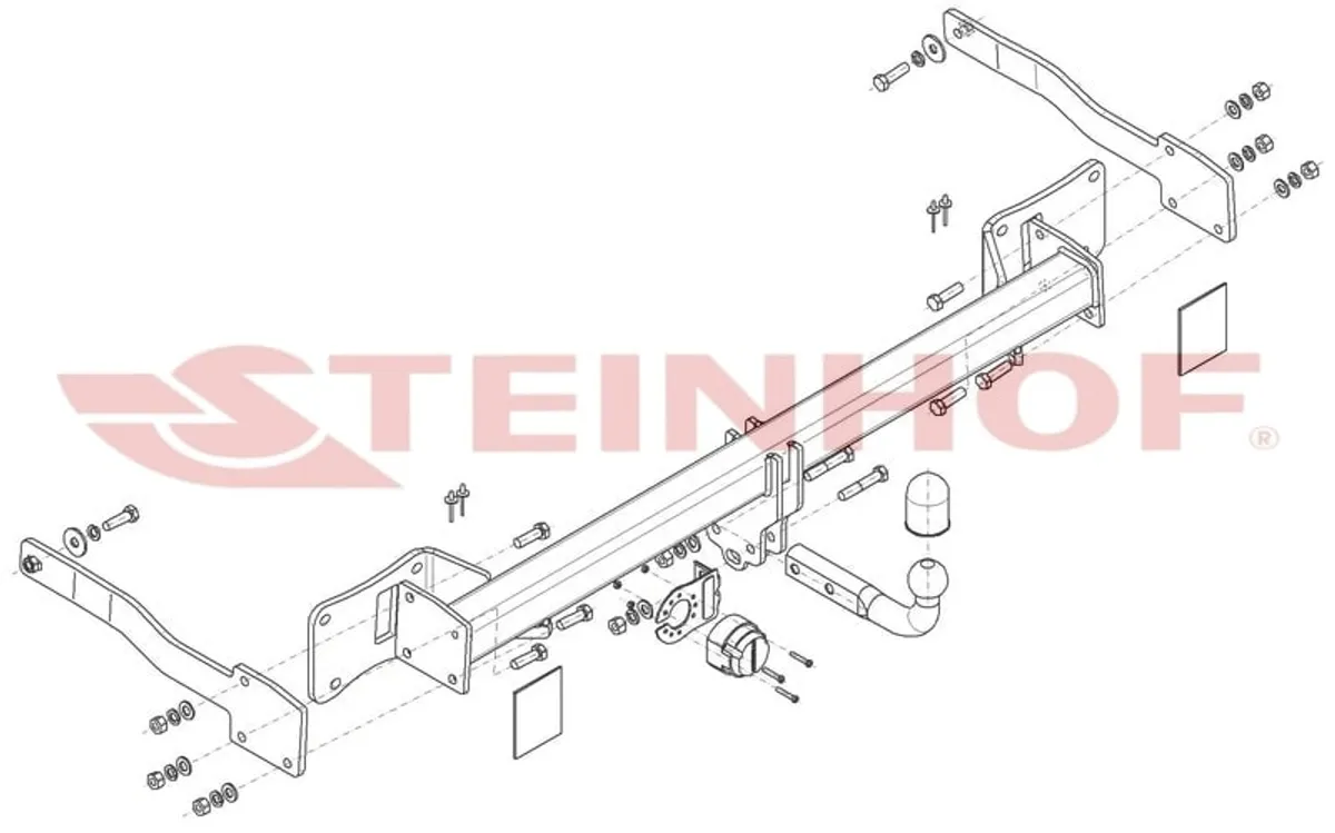 Фаркоп Steinhof для Ford Tourneo Custom 2023- F-321 в Пермь Фаркоп Steinhof для Ford Tourneo Custom 2023- F-321 в Пермь