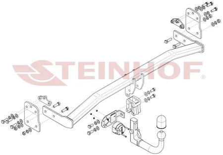 Фаркоп Steinhof для Hyundai Kona 2017-2023, (кроме N-Line и ADBlue) H-266 в Пермь