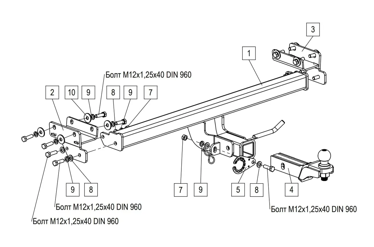 Фаркоп TowRus для Jeland J7 2026- 269086 в Пермь