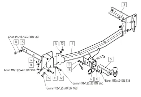 Фаркоп TowRus для LiXiang L6 2024- Арт. 288194 288194 в Пермь