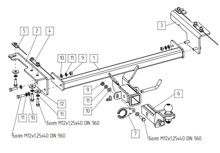 Фаркоп TowRus для Belgee X50 plus 2026- 299413 в Пермь