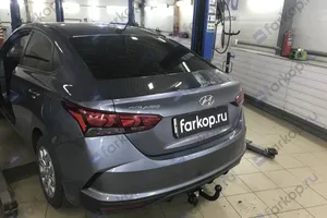Установили фаркоп Лидер Плюс для Hyundai Solaris (седан) 2020 г.в.